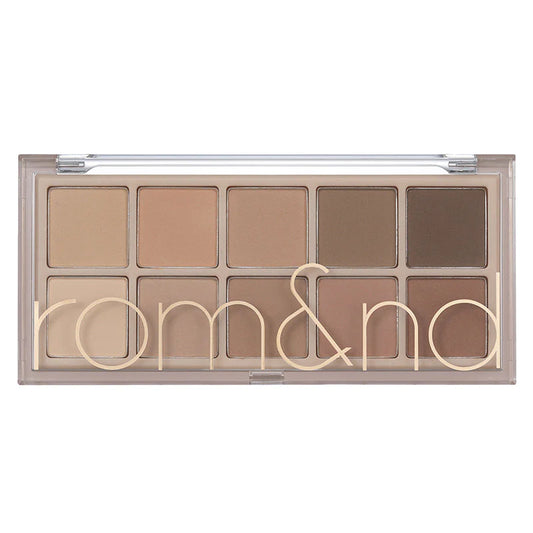 Palette pour les yeux Better Than Palette Sanded Breeze de la marque Rom&nd sur fond blanc.