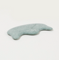 1 outil de massage facial Gua Sha de forme ergonomique « couronne », en pierre de jade côte à côte pour un soin du visage décongestionnant et sculptant. 