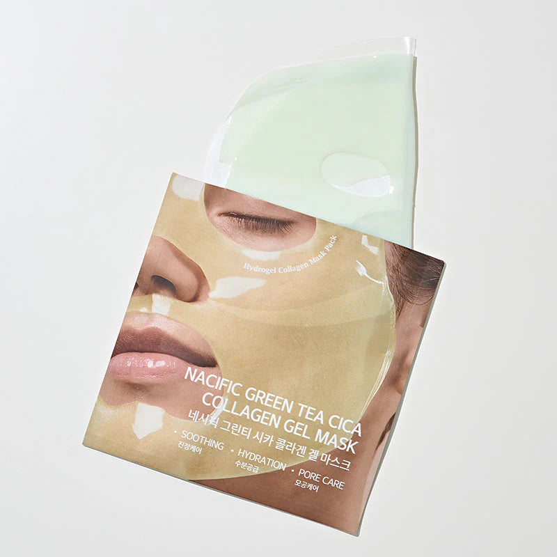 Masque Gel NACIFIC - Thé vert, Cica & Collagène 35g