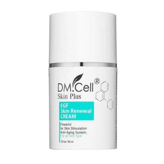 Flacon airless de crème régénératrice DM.Cell EGF Skin Renewal Cream, 50ml, soin cosméceutique coréen aux facteurs de croissance pour le renouvellement cellulaire et l'anti-âge profond.