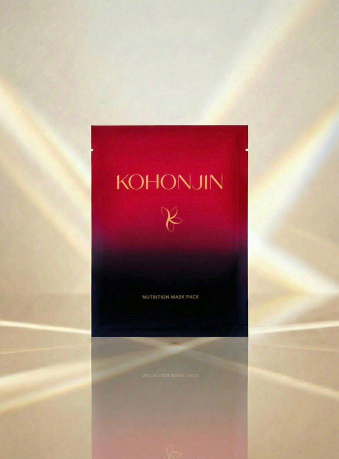 Kit de 10 masques tissu hydratants et nourrissants Kohonjin Nutrition Mask au ginseng rouge