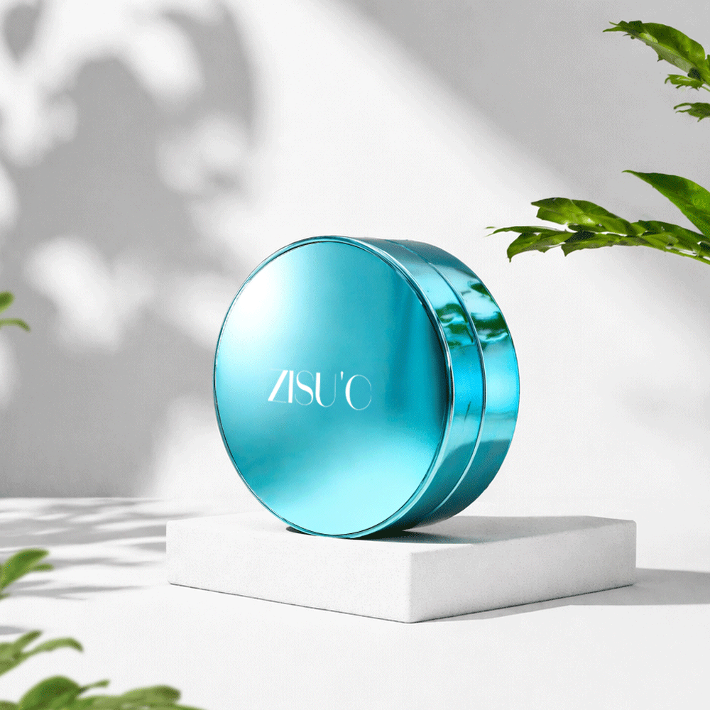 Packaging du Cicathione Glow Cushion ZISU’C, soin teinté SPF coréen